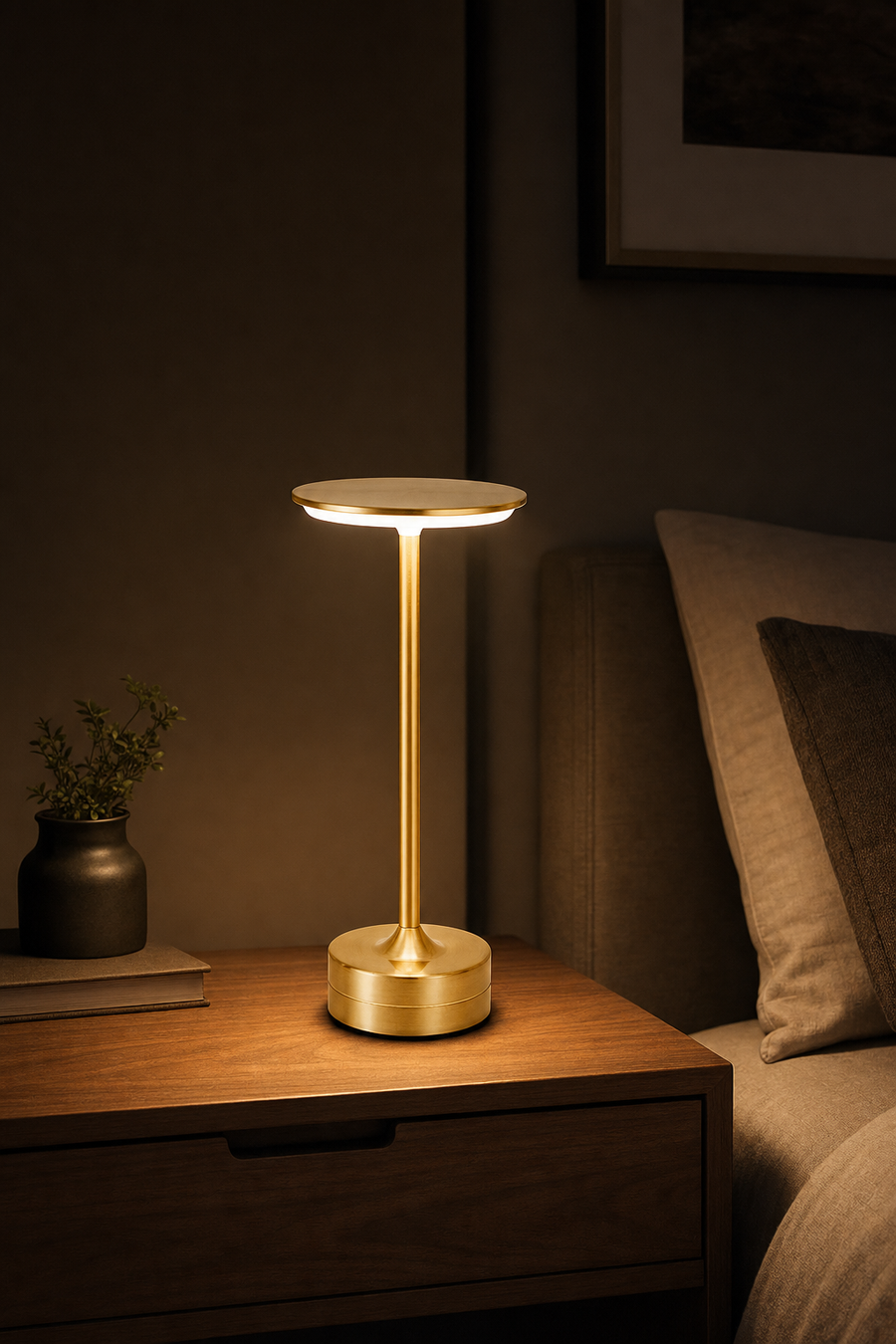 Aura Touch Cordless Dimmable Table Lamp — lifestyle photo