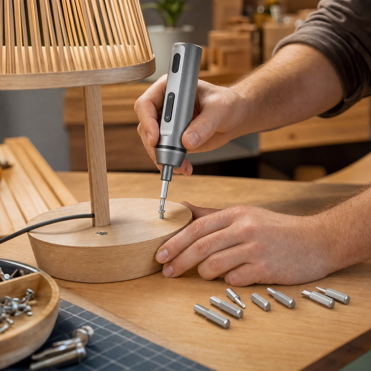 PowerDrive Precision Electric Screwdriver Kit — lifestyle photo